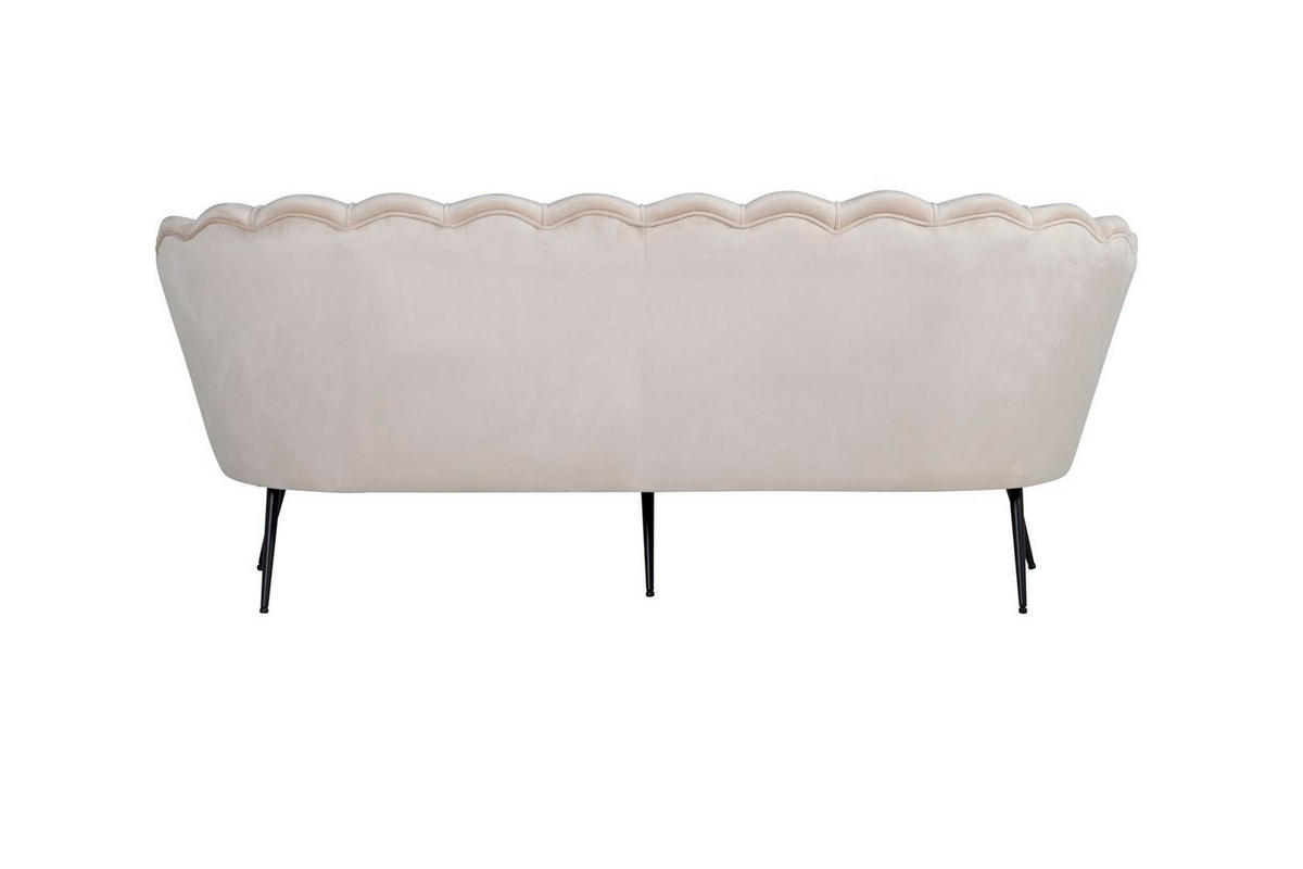 3-SITZER-SOFA Velours beige - Beige, Textil (181/79/78cm) - ebuy24