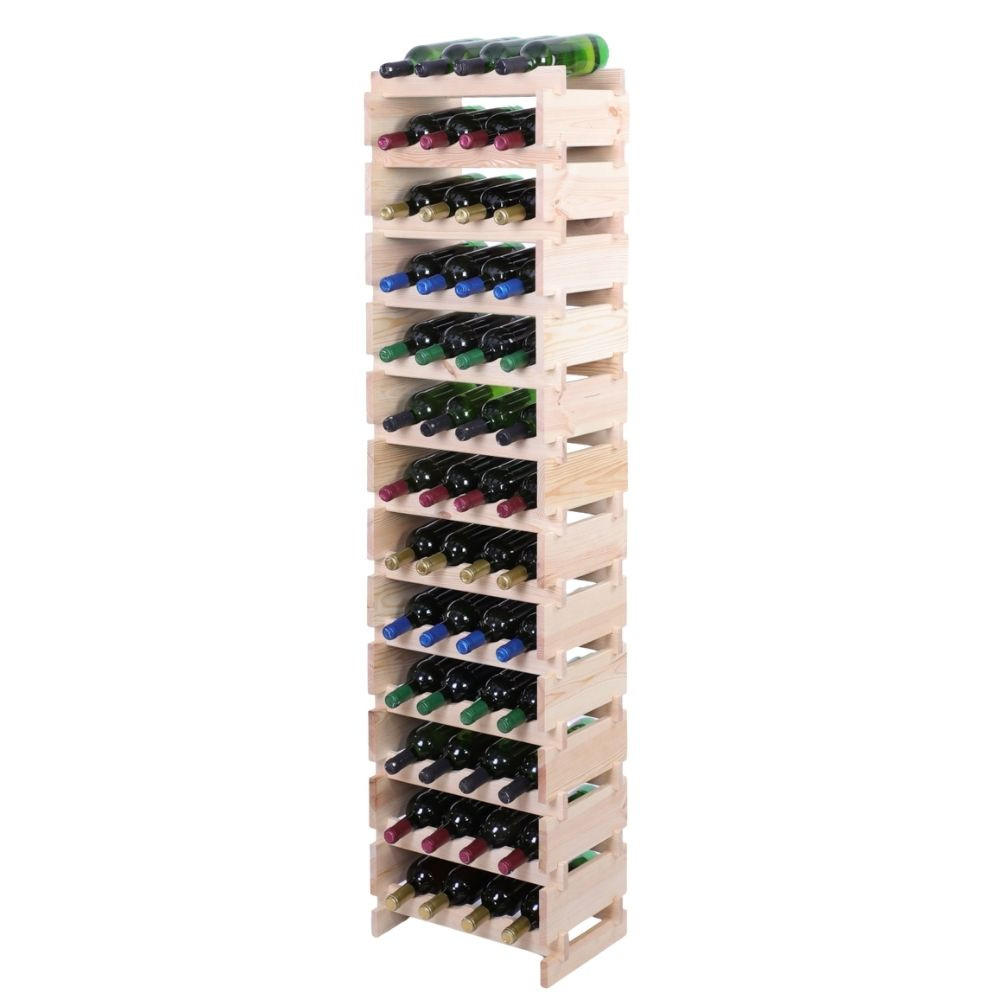 WEINREGAL VINOTECA FLEX PRO HxBxT 177x46x28cm 52 Flaschen auf 13 Ebenen Natur unbehandelt - Naturfarben, Holz (46/177/28cm) - PROREGAL