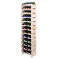 WEINREGAL VINOTECA FLEX PRO HxBxT 177x46x28cm 52 Flaschen auf 13 Ebenen Natur unbehandelt - Naturfarben, Holz (46/177/28cm) - PROREGAL