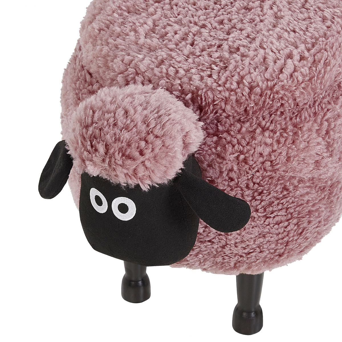 TIERHOCKER Sheep 35/55/40 cm - Pink, Kunststoff/Textil (55/40/35cm) - Beliani
