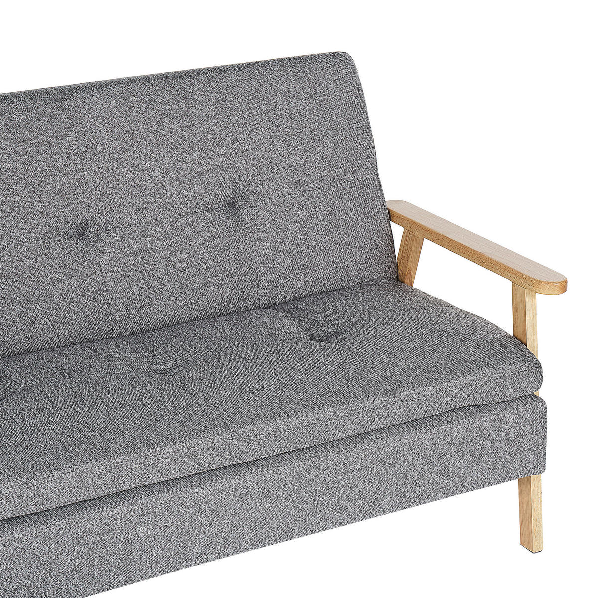 SCHLAFSOFA Polsterbezug Hellgrau Tjorn - Hellgrau, Textil (204/84/67cm) - Beliani