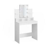 SCHMINKTISCH Ania Weiß 80 cm mit LED Beleuchtung - Weiß, Holzwerkstoff (80/139.6/40cm) - Vicco