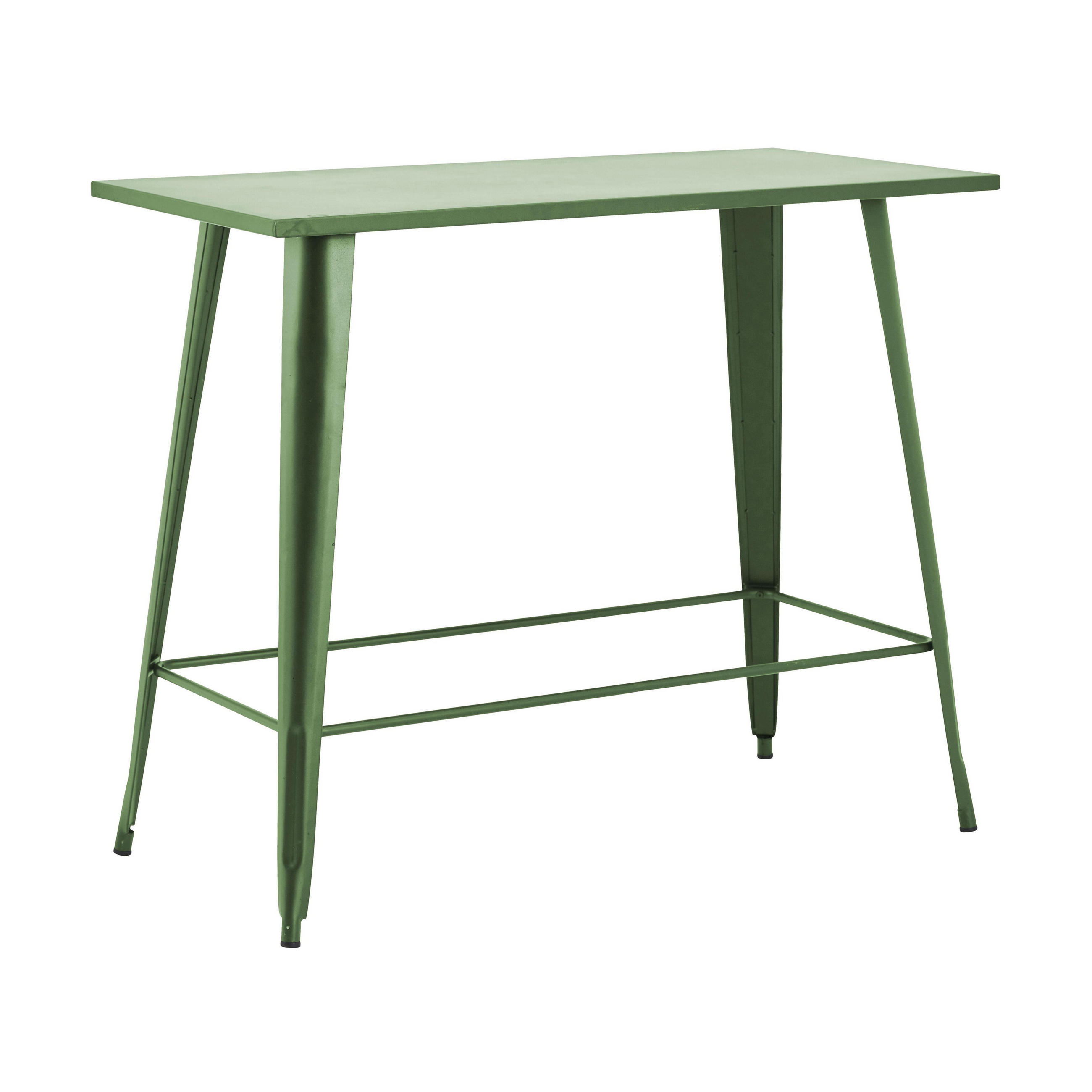 HOCHTISCH, Kaktusgrün - Grün, Metall (120/60/101cm) - Oviala