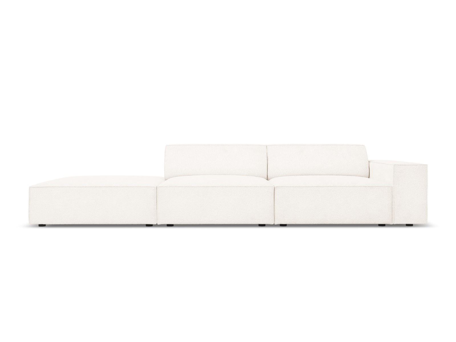 LINKES-SOFA Jodie aus Boucle beige 3 Sitzplätze - Beige, Textil (102/70/262cm) - Micadoni