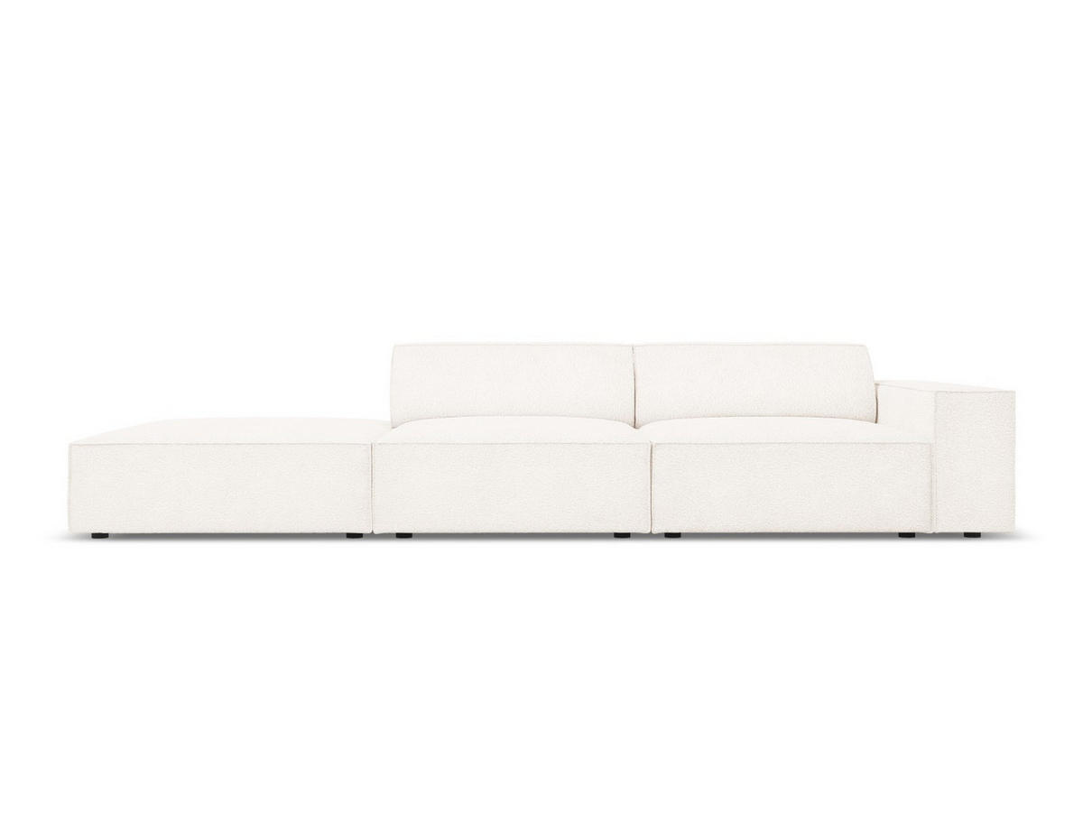 LINKES-SOFA Jodie aus Boucle beige 3 Sitzplätze - Beige, Textil (102/70/262cm) - Micadoni