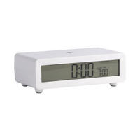 WECKER Berlin LCD with Charger - Weiß - 8/4,5 cm - Weiß, Kunststoff (8/4/8cm) - Karlsson