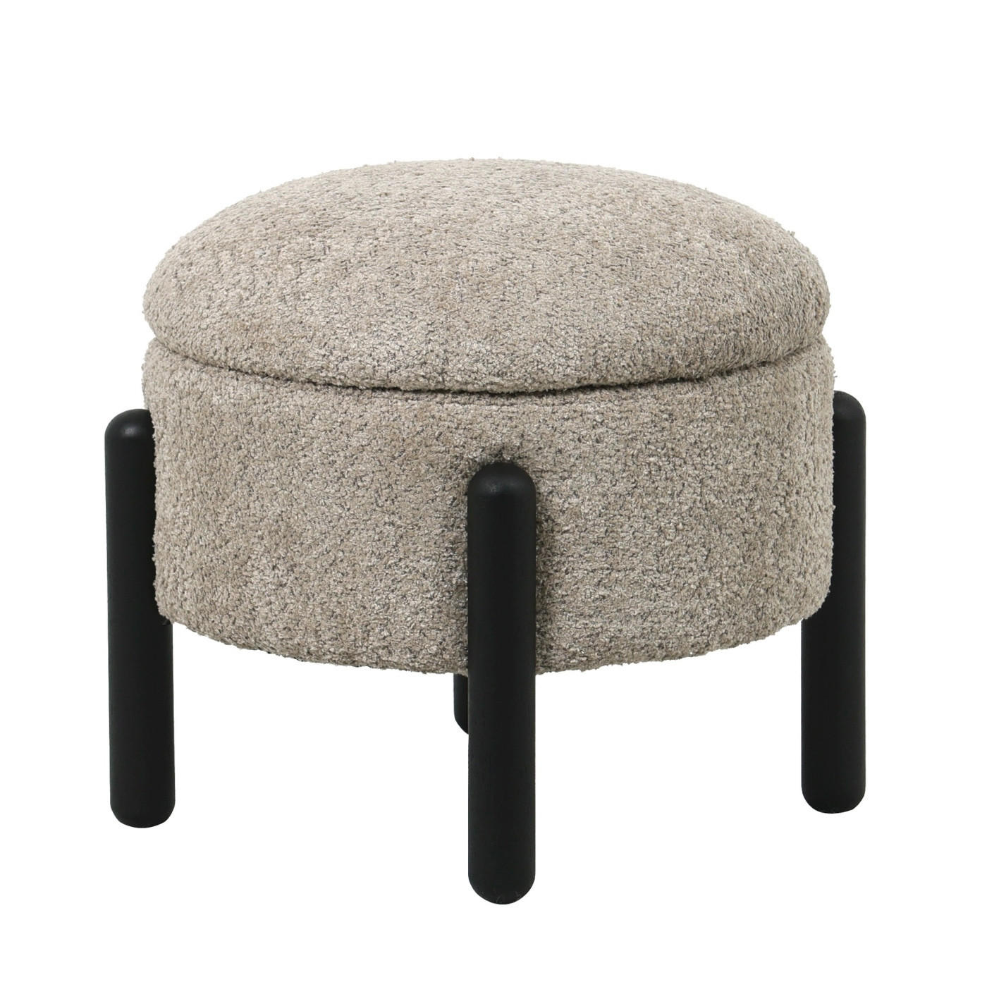 HOCKER aus Stoff 45x45x36cm, taupe - Taupe, Textil (45/36/45cm) - Giga Meubel
