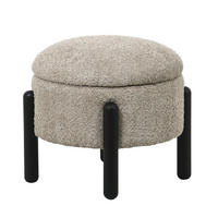 HOCKER aus Stoff 45x45x36cm, taupe - Taupe, Textil (45/36/45cm) - Giga Meubel