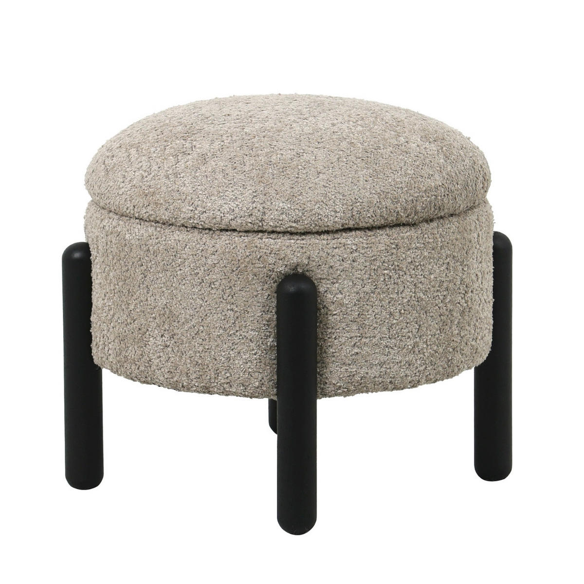 HOCKER aus Stoff 45x45x36cm, taupe - Taupe, Textil (45/36/45cm) - Giga Meubel