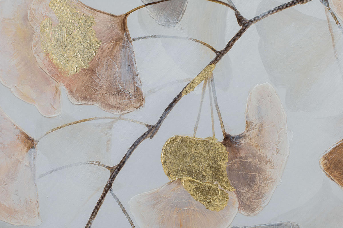 ACRYLBILD HANDGEMALT 80/80 cm - Beige/Braun, Holz/Textil (80/80cm) - KUNSTLOFT
