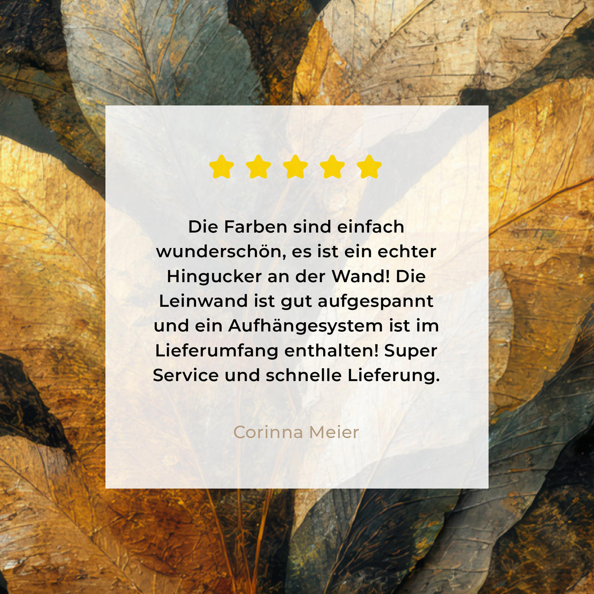 LEINWANDBILD Golden Leaf Komposition - Botanical Luxury Wandbild Wohnzimmer 60x80 cm - Goldfarben/Schwarz, Textil (60/80cm) - MuchoWow