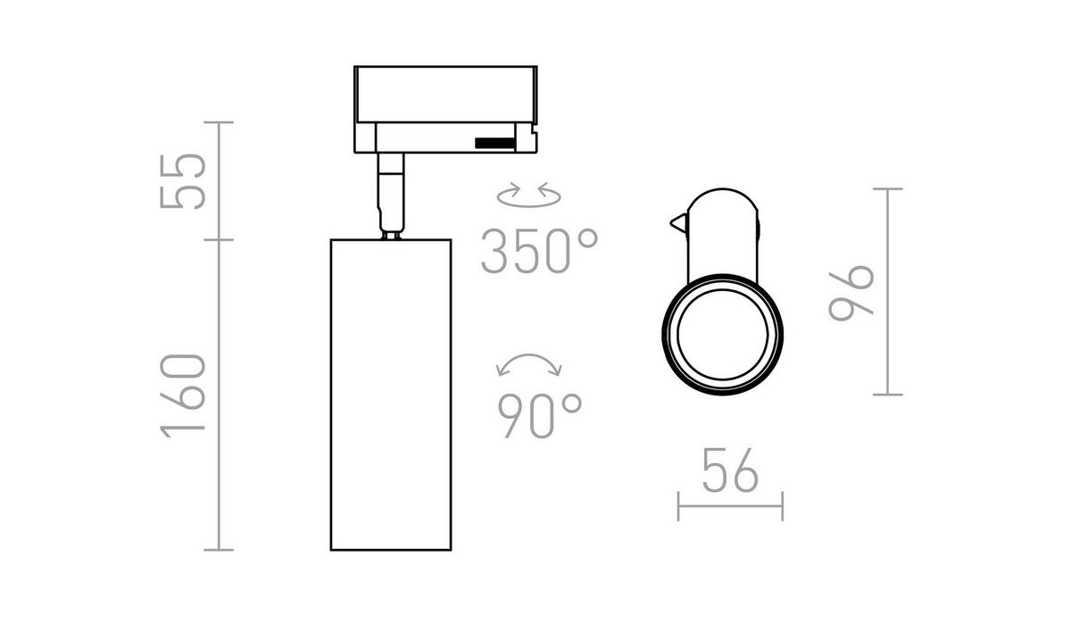 DECKENLEUCHTE MAVRO Schwarz 12 W - Schwarz, Metall (55/55/185cm) - Rendl