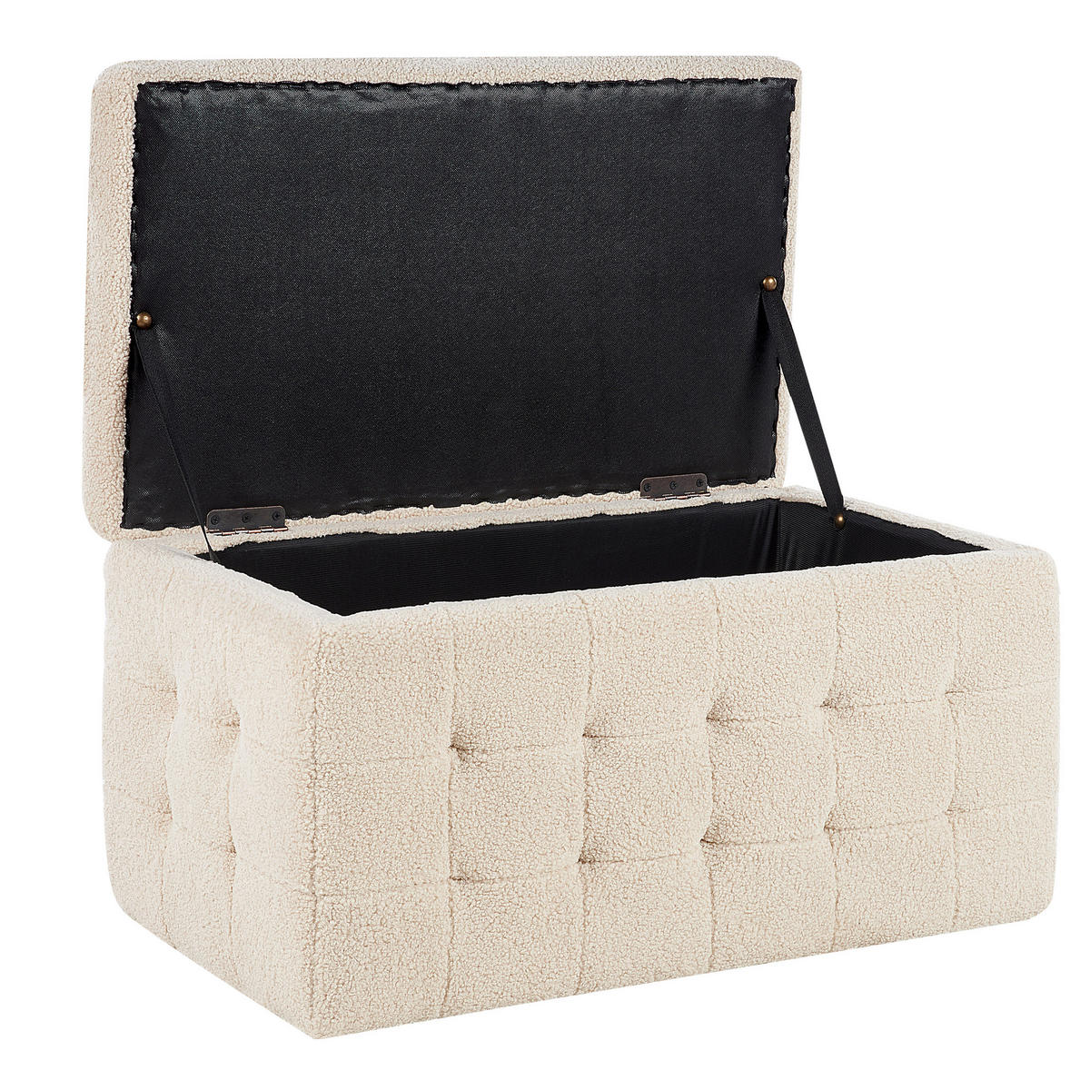 TRUHENBANK Michigan 42/72/40 cm - Beige, Textil (72/40/42cm) - Beliani