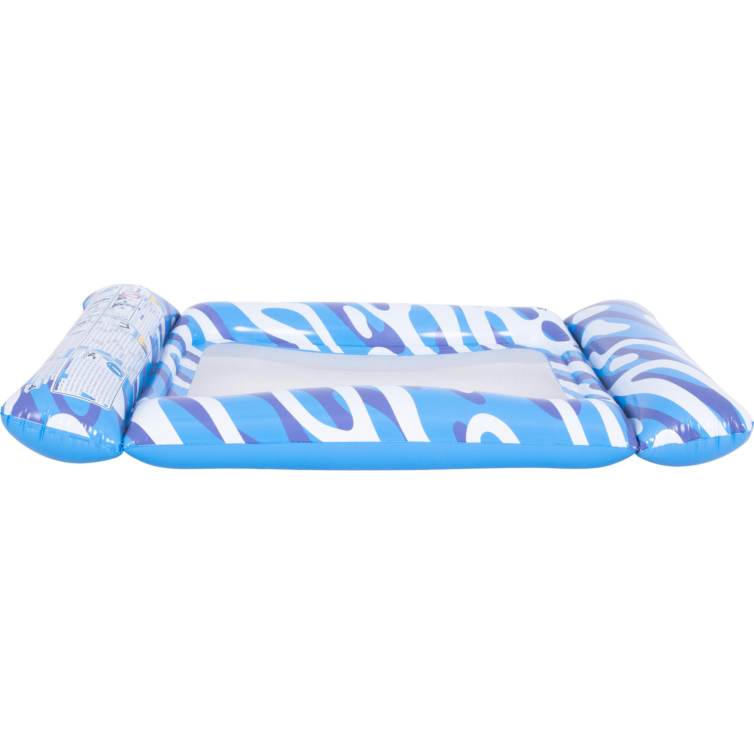 LUFTMATRATZE Ripple Wave 117 x 76 x 15 cm mit Netzgewebe und 3 Luftkammern - Blau, Kunststoff (117/76/15cm) - Avenli