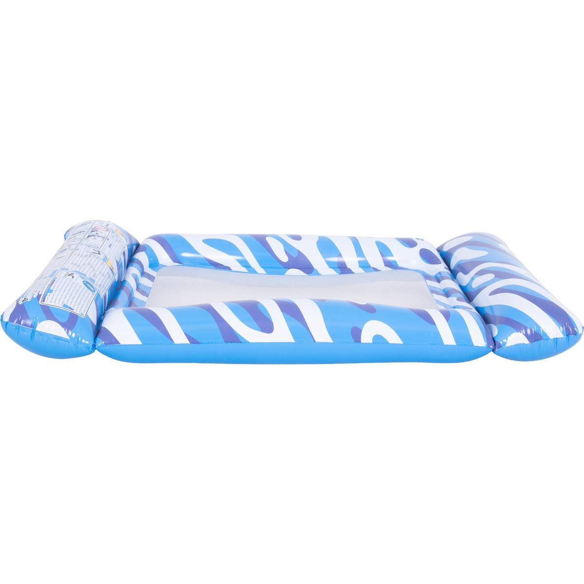 LUFTMATRATZE Ripple Wave 117 x 76 x 15 cm mit Netzgewebe und 3 Luftkammern - Blau, Kunststoff (117/76/15cm) - Avenli