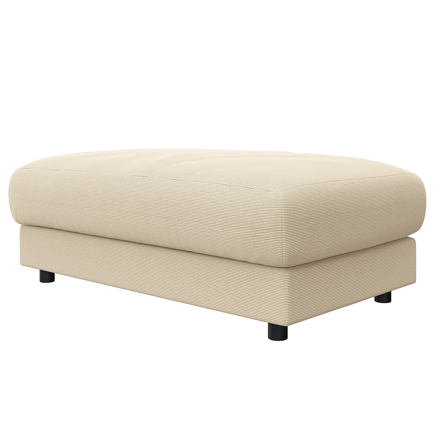 POLSTERHOCKER - Beige/Schwarz, Textil (107/41/77cm) - home24