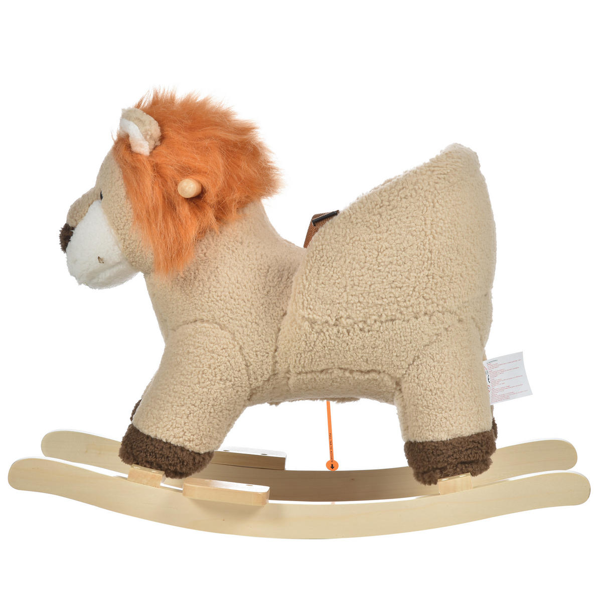 SCHAUKELPFERD DE-18225 Löwe, mit Musikfunktion Braun - Braun, Holzwerkstoff (35/50/68cm) - ComfortXL
