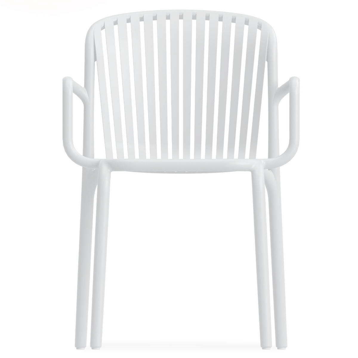 GARTENSTUHL FICCARI 4-er Set, Weiß - Weiß, Kunststoff (57.5/82.5/53cm) - KONSIMO®