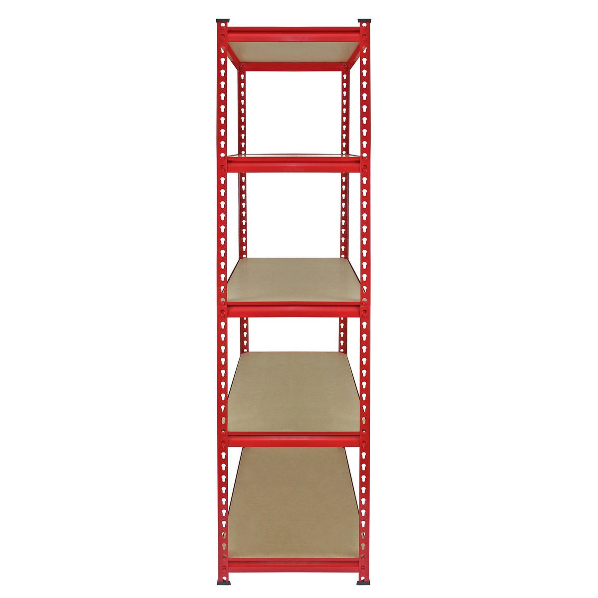LAGERREGAL 5 x Z-Rax Rot 90cm mit Gratis Gummihammer - Rot, Metall (90/180/45cm) - Monstershop