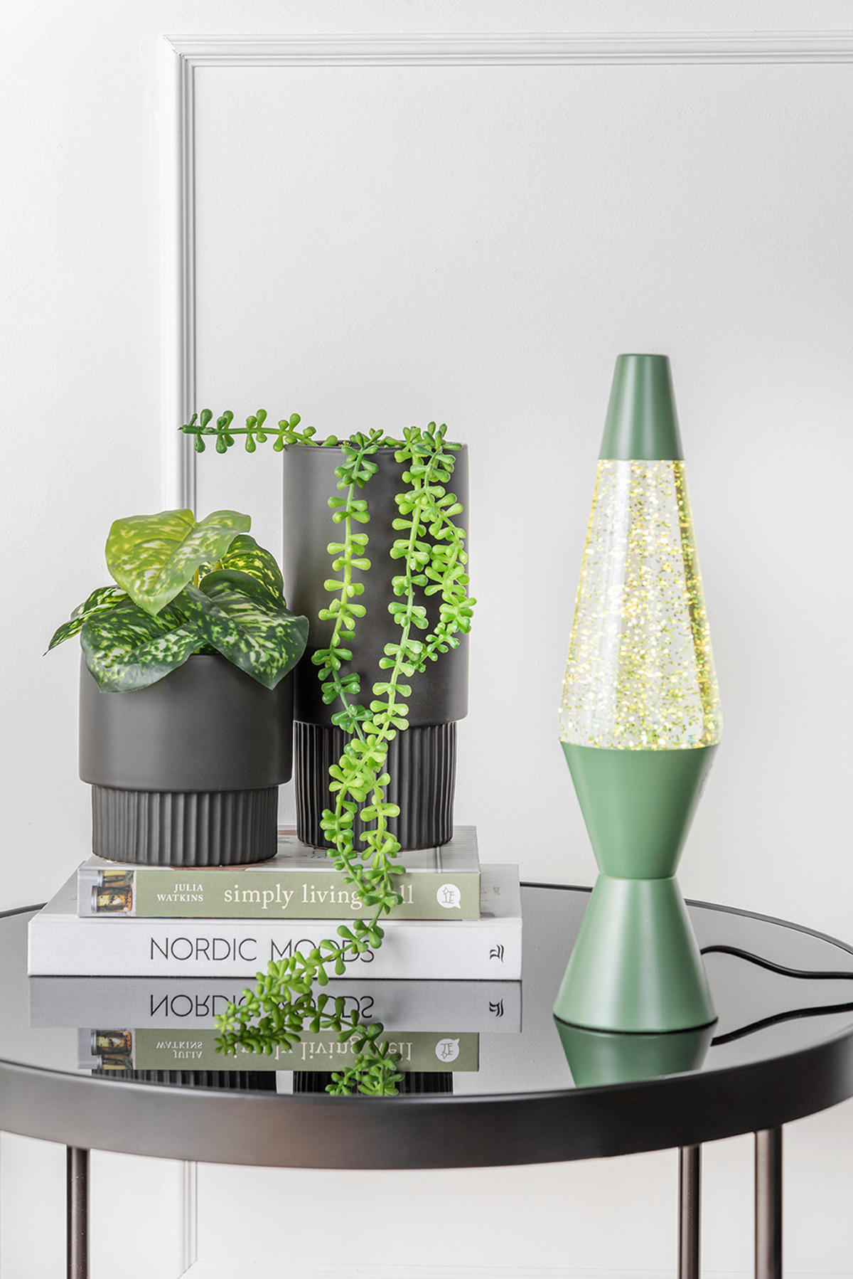 TISCHLAMPE Glitter 10/10/37 cm - Grün, Metall (10/10/37cm) - Leitmotiv