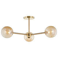 DECKENLEUCHTE - Metall, 3-flammig - Goldfarben, Metall (62/62/25cm) - home24
