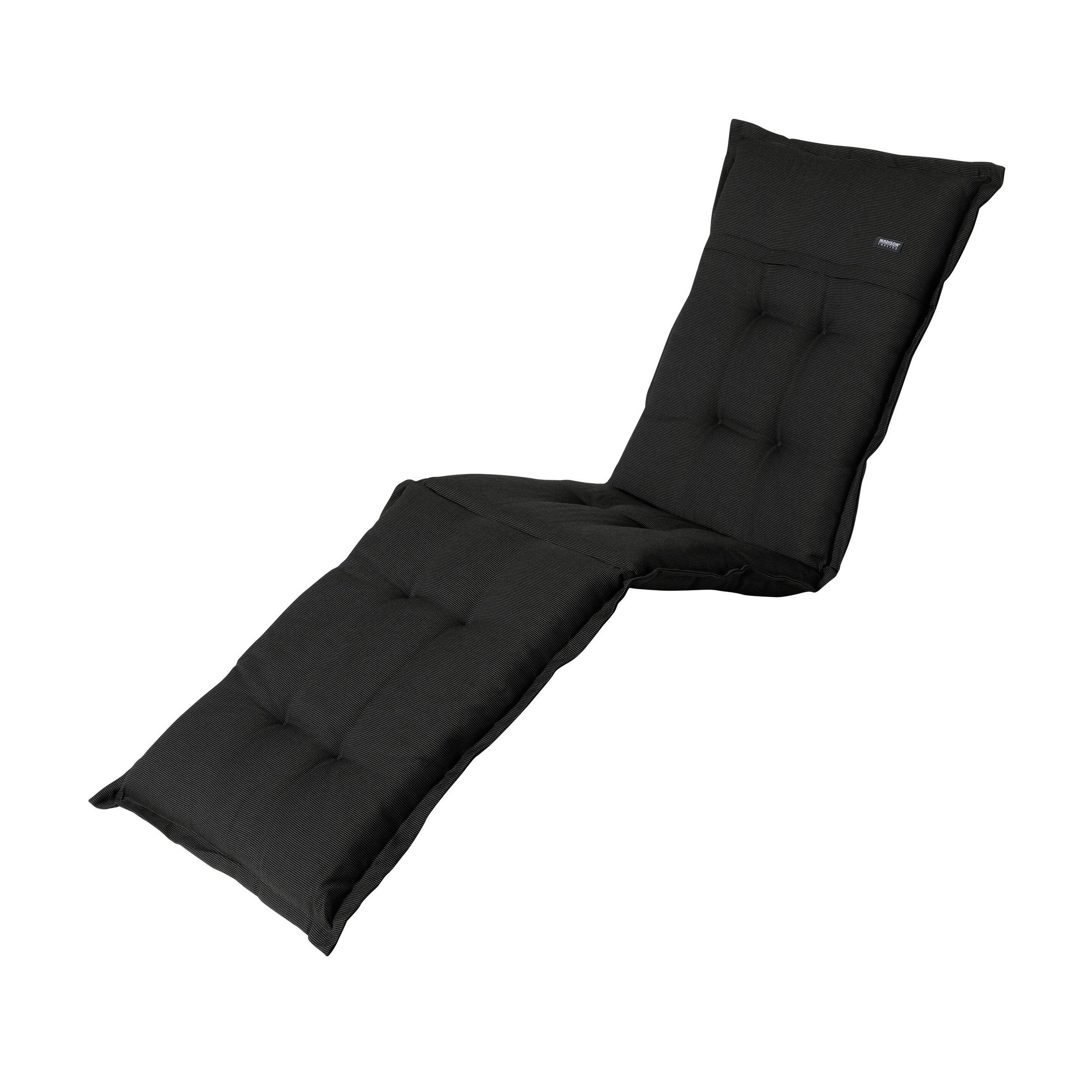 LIEGENAUFLAGE Rippe 200/65 cm - Schwarz, Textil (60/7/200cm) - Madison