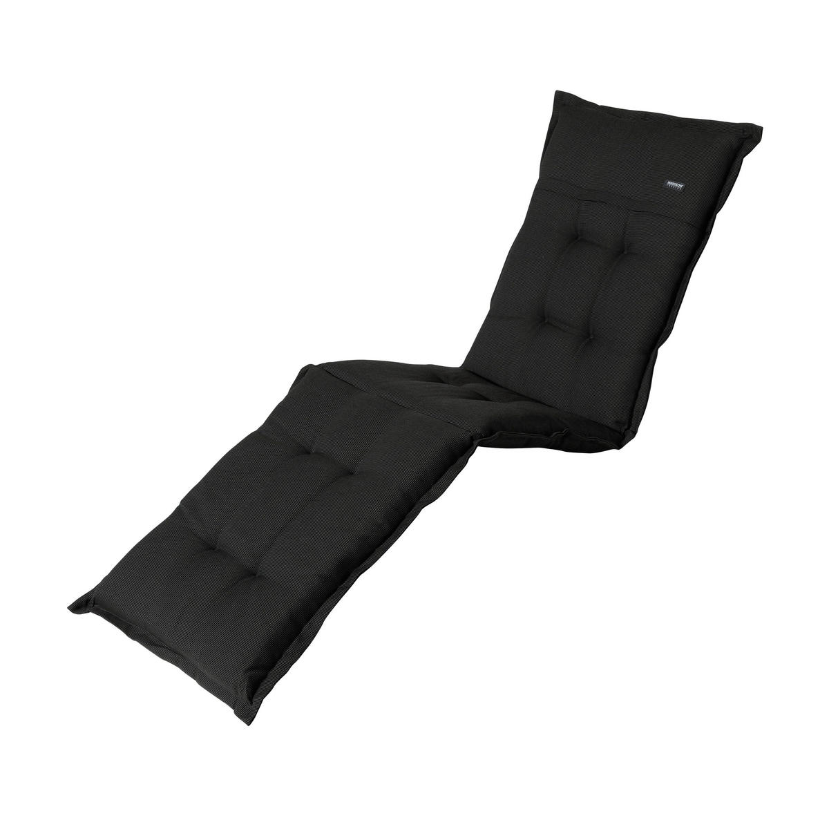LIEGENAUFLAGE Rippe 200/65 cm - Schwarz, Textil (60/7/200cm) - Madison