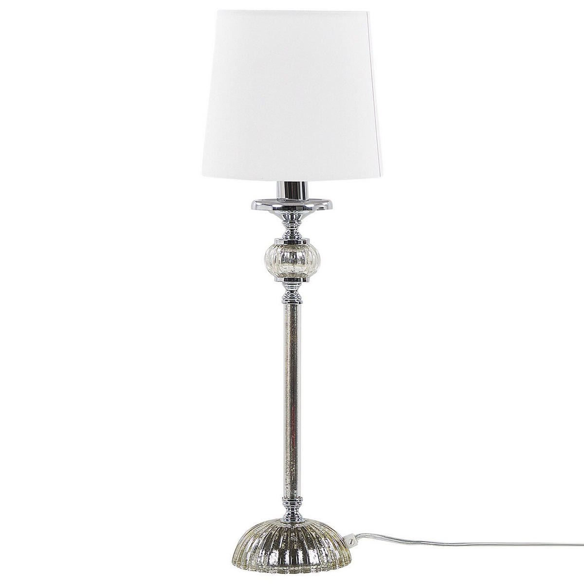 TISCHLAMPE Kubena 18/18/56 cm - Weiß, Keramik (18/18/62cm) - Beliani