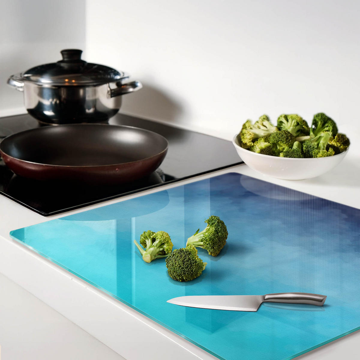GLASPLATTE 60x52 cm Rauch - Grün, Glas (60/0.4/52cm) - TULUP