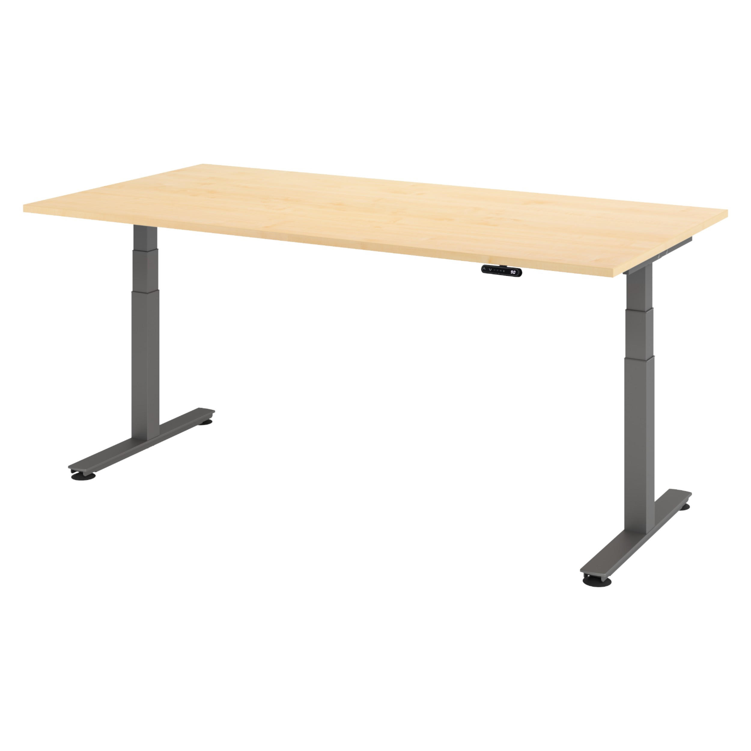 SCHREIBTISCH elektrisch XDSM 100/200/72 cm in Ahornfarben/Graphitfarben - Ahornfarben/Graphitfarben, Holzwerkstoff (100/200/72cm) - bümö