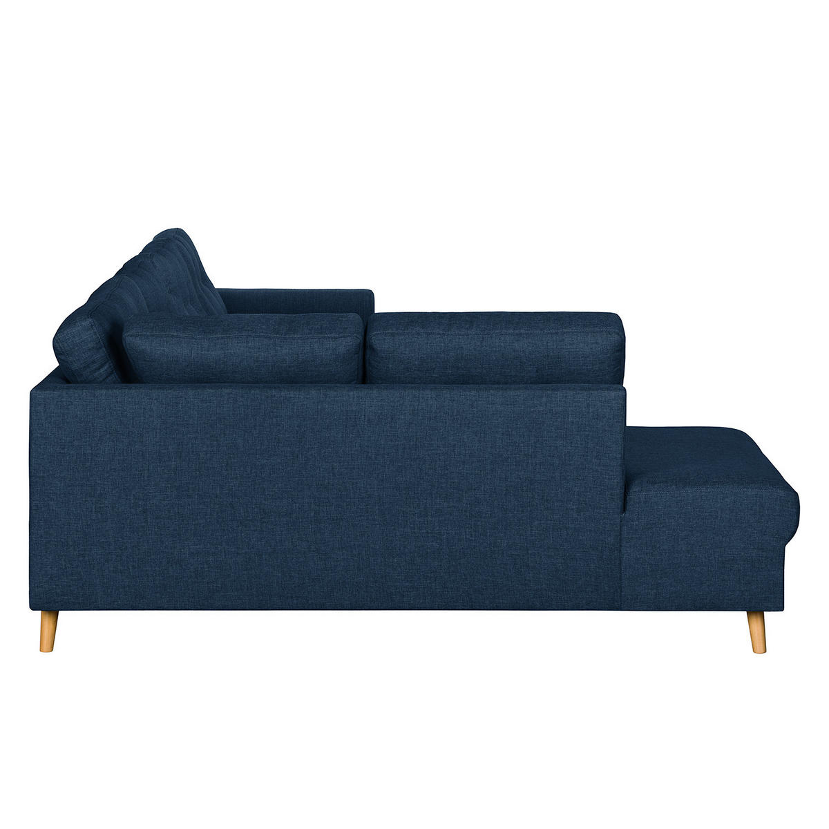 WOHNLANDSCHAFT mit Longchair - Blau/Olivgrün, Textil (290/90/200cm) - home24