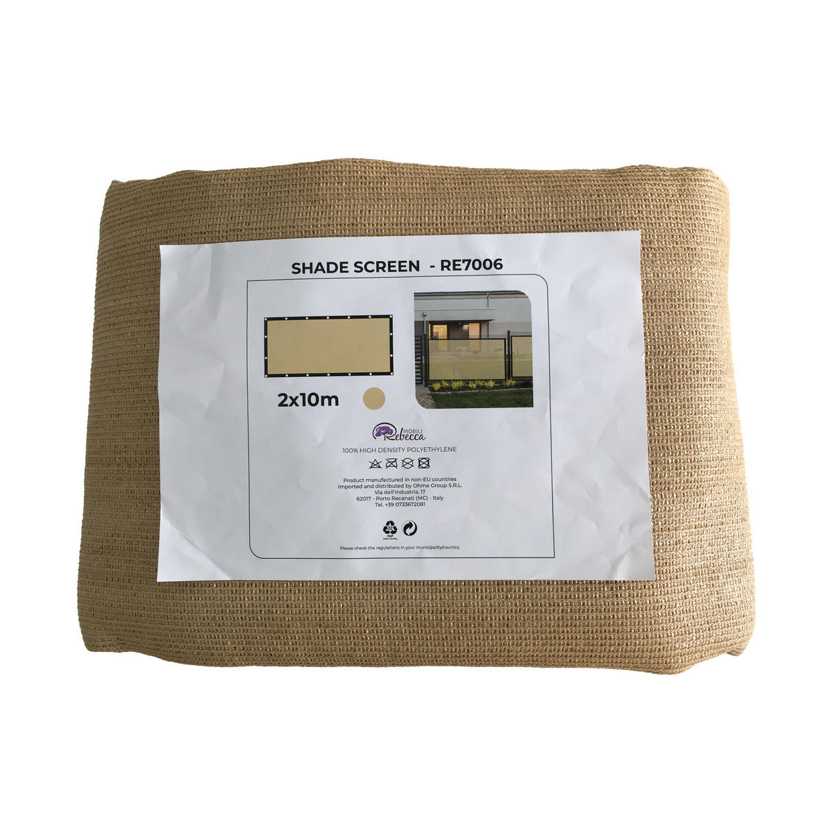 WINDSCHUTZ Beige 10000/1/200 cm - Beige, Kunststoff (1000/200cm) - Mobili Rebecca