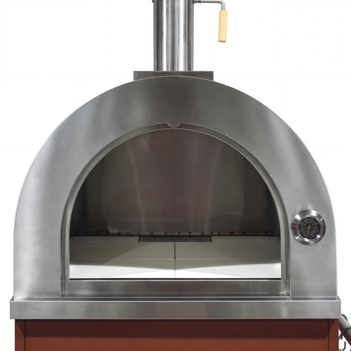 PIZZAÖFFEN, Ziegelrot - Braun, Metall (66/207/70cm) - Oviala