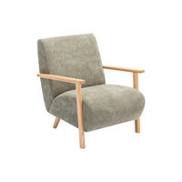 SESSEL - Stoff & Holz - Grün - JULOMO - Grün, Textil (70/81/82cm) - Vente-Unique