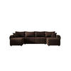 WOHNLANDSCHAFT MOLISA U Cosmic 800 mit Schlaffunktion - Braun, Textil (303/82/208cm) - Bedante