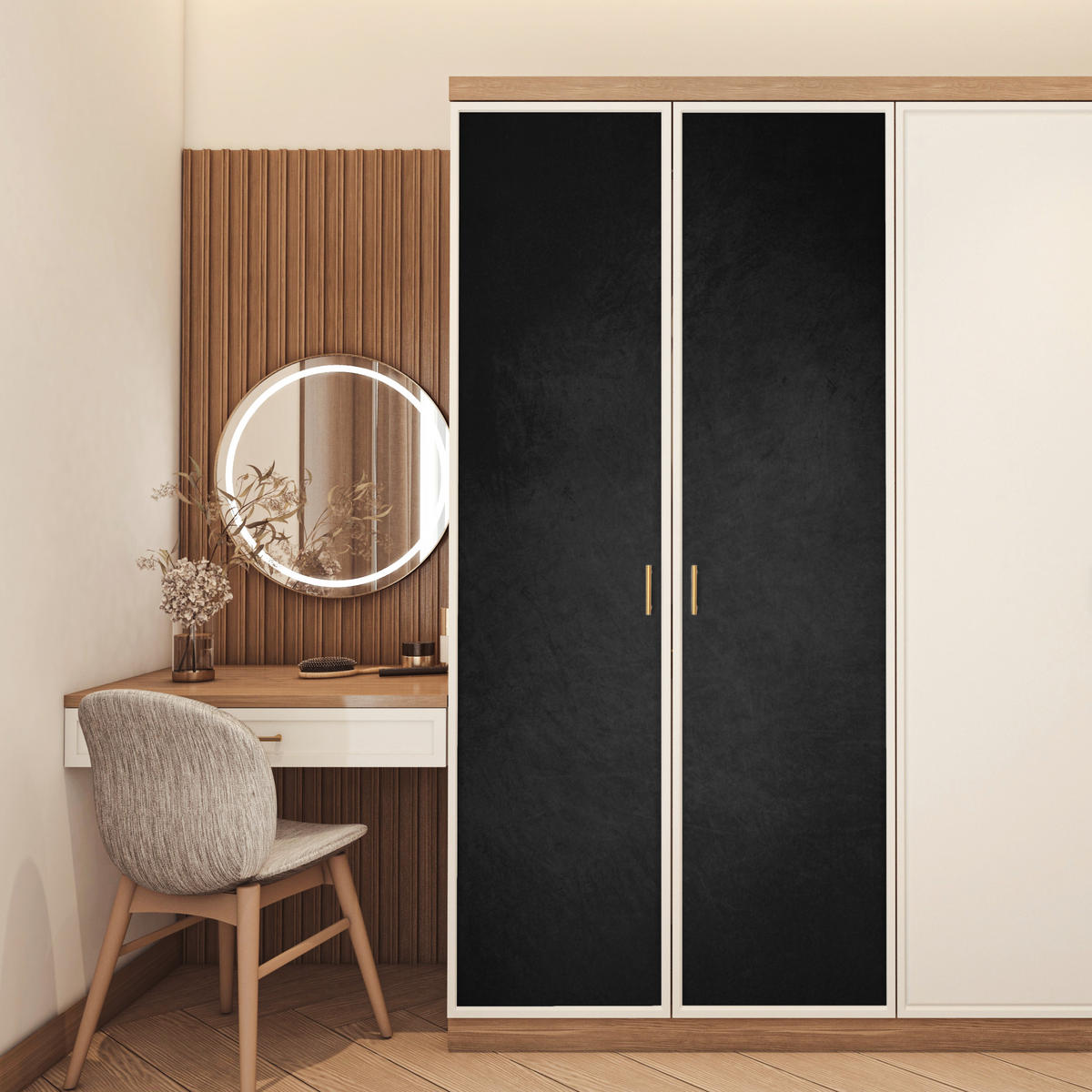 TÜRAUFKLEBER Beton - Schwarz - Grau - Strukturiert - Industriell Deko Schlafzimmer 95x215 cm - Türtapete - Dunkelgrau, Kunststoff (95/0.1cm) - MuchoWow