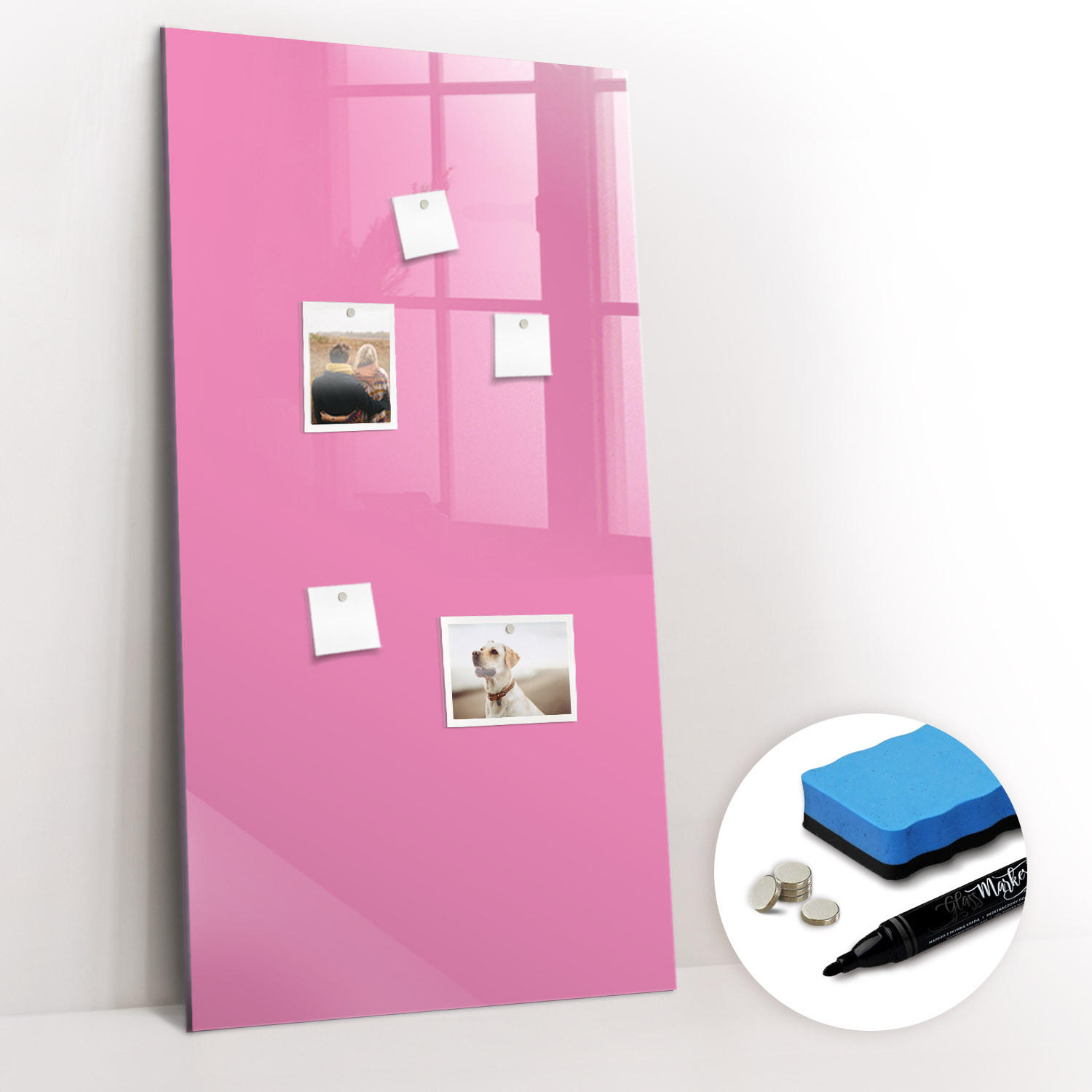 Tulup Magnettafel Pink 60x0.4x120 cm