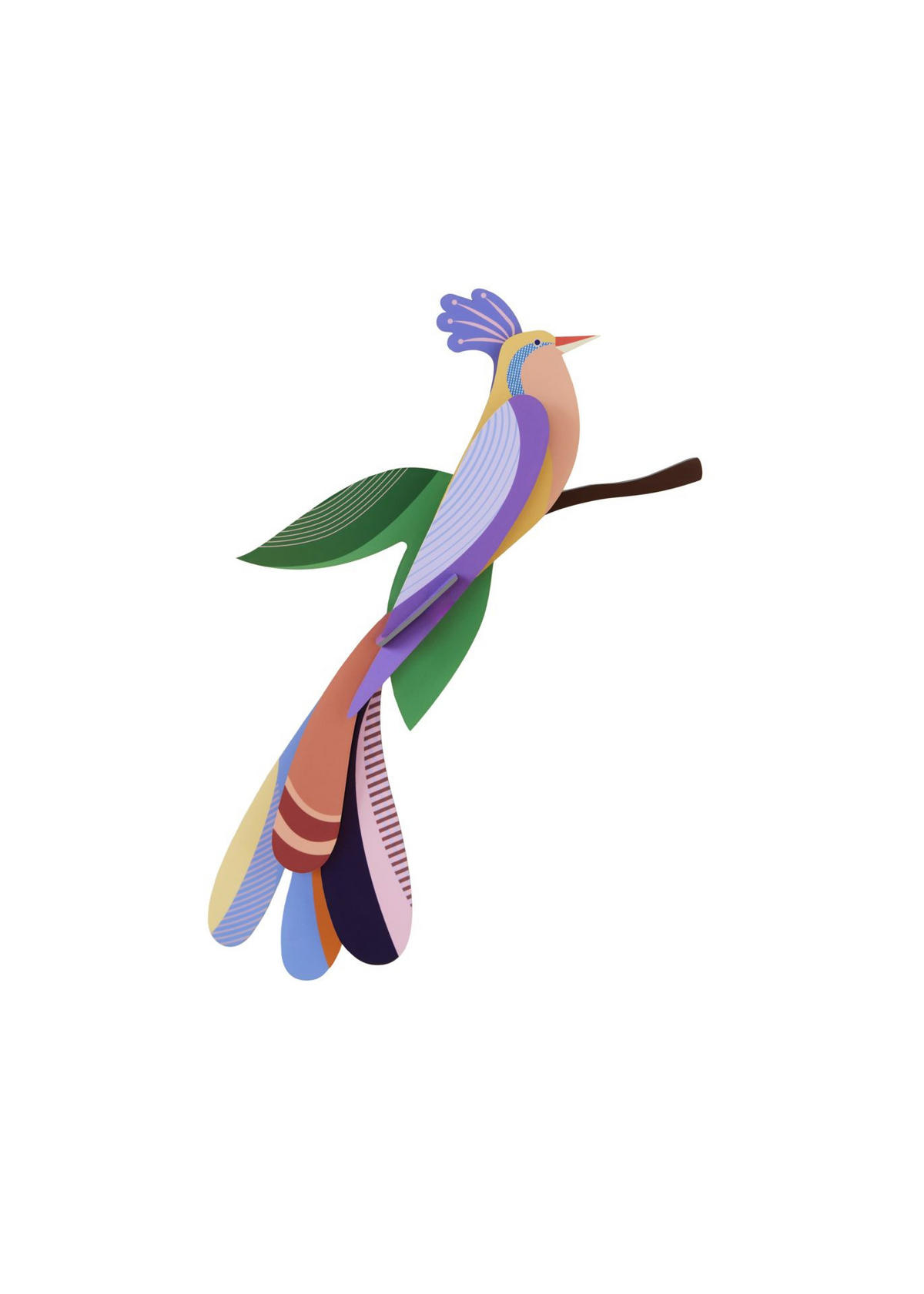 WANDSKULPTUR Bunt 5/20,5 cm - Multicolor, Wellpappe (5/20.5/33cm) - Studio Roof