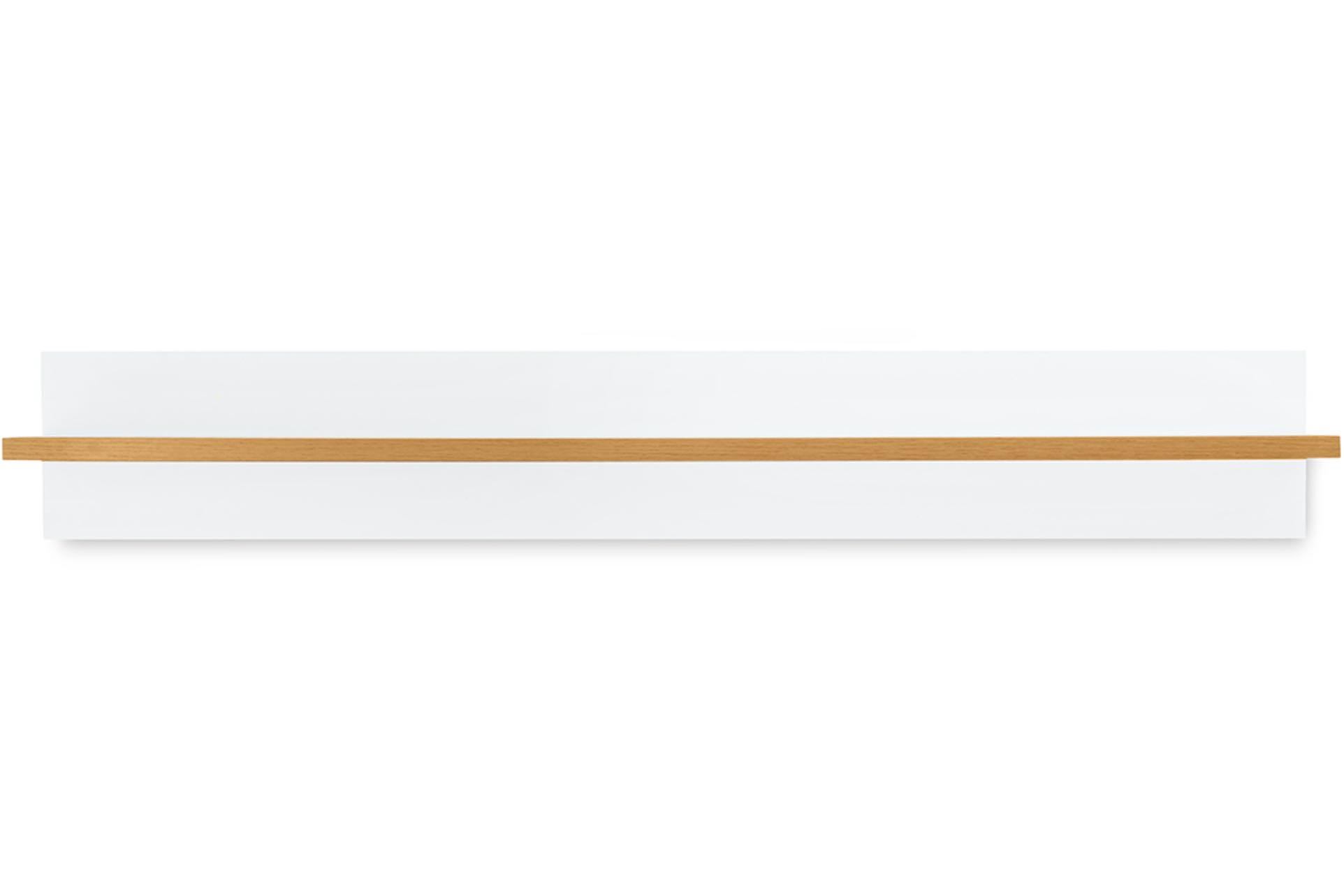 WANDREGAL FRISK Tragfähigkeit 5kg, weiß - Weiß, Holzwerkstoff (100/15/22cm) - KONSIMO®