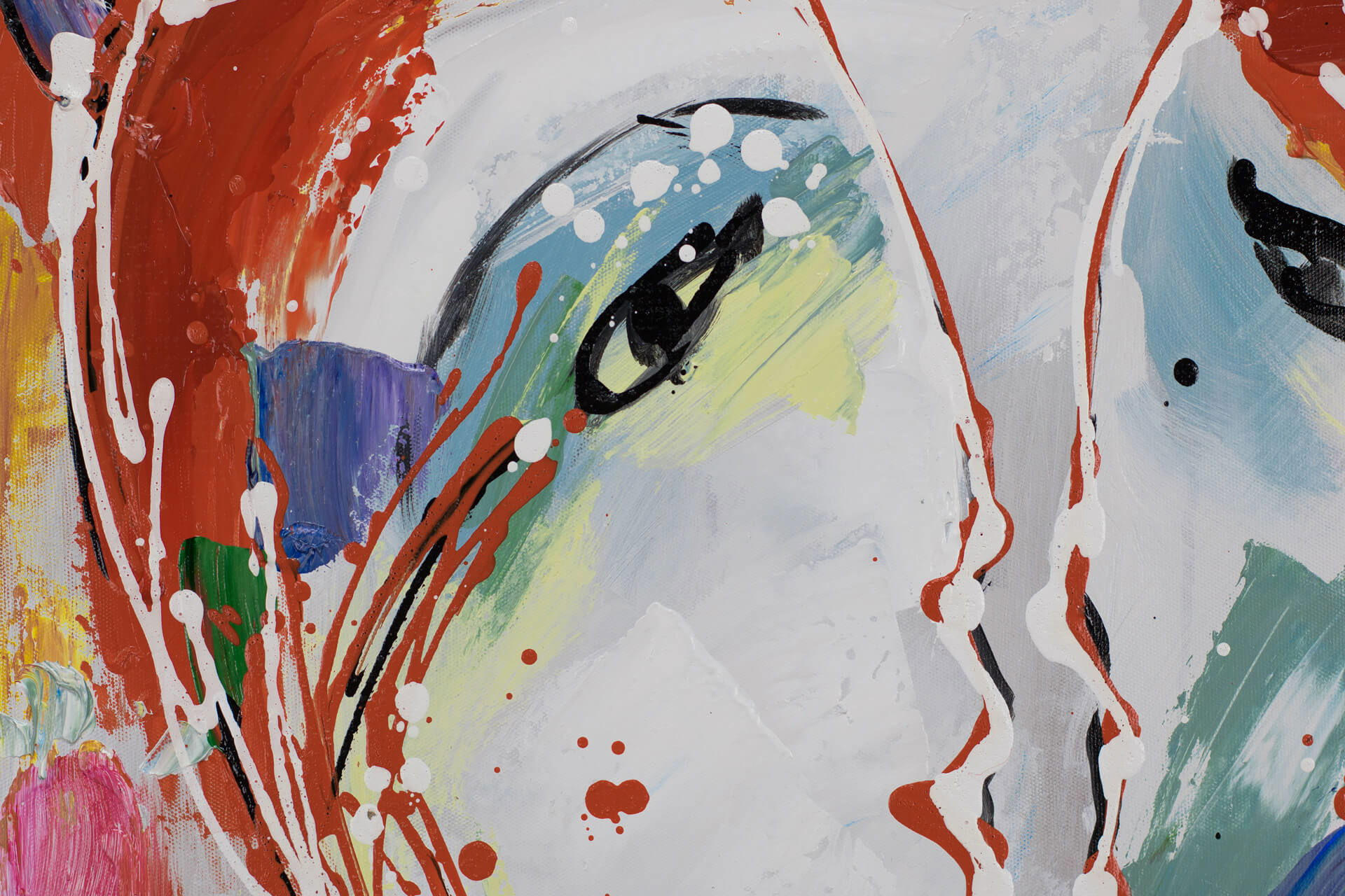 ÖLGEMÄLDE 60/60 cm - Multicolor/Orange, Holz/Textil (1.14/60cm) - KUNSTLOFT