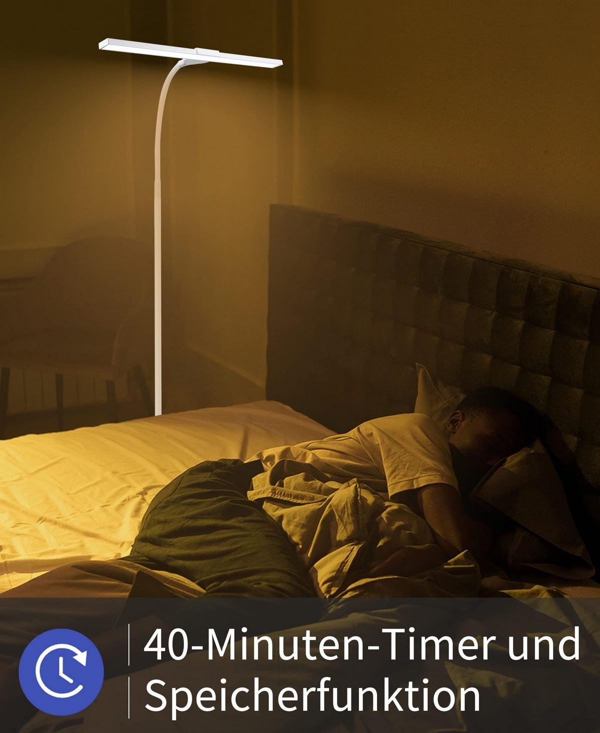 STEHLEUCHTE Nürnberg 46/22/156 cm - Weiß, Metall (46/22/156cm) - Nettlife