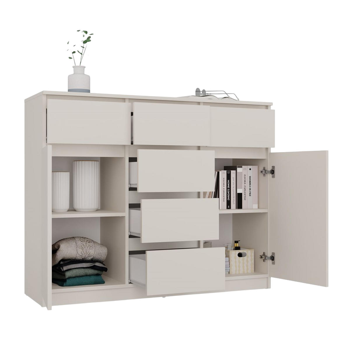 KOMMODE Kaschmir 120/96,5/40 - Kaschmir, Holzwerkstoff (120/97/40cm) - RAUMHIRSCH FURNITURE