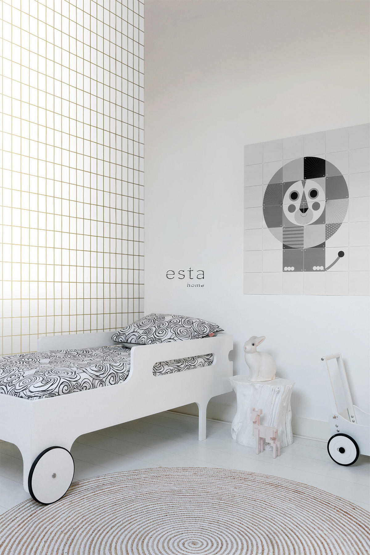 TAPETE kleine Fliesen 53 cm x 10.05 m - Weiß, Papier (53/1000cm) - ESTAhome