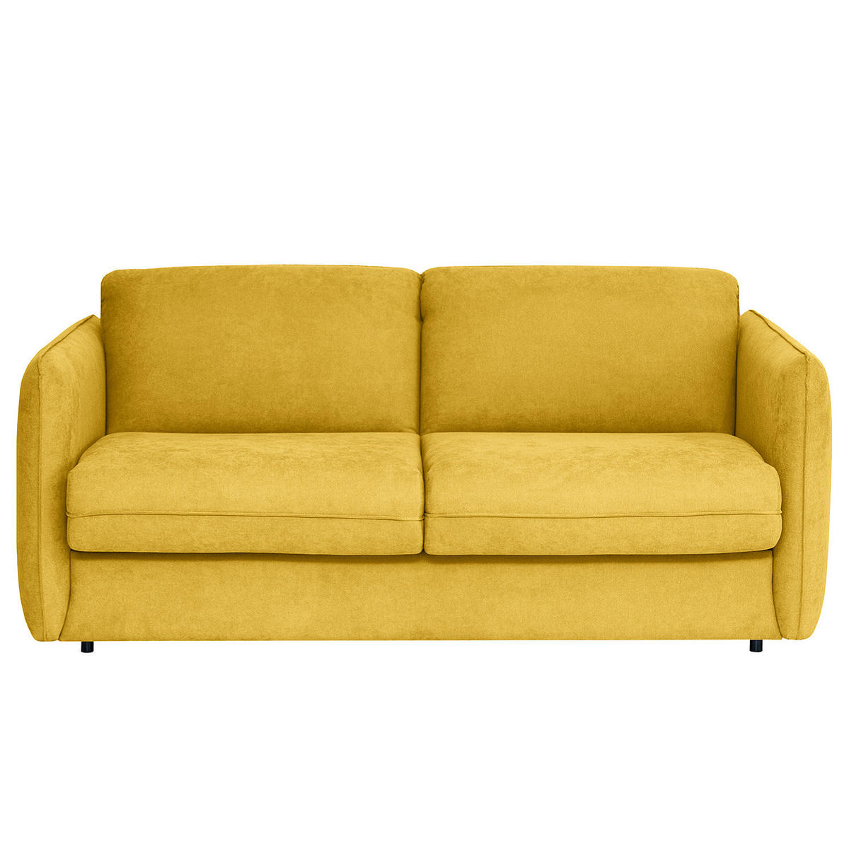 SCHLAFSOFA mit Matratze - Gelb/Schwarz, Kunststoff/Textil (194/86/104cm) - home24