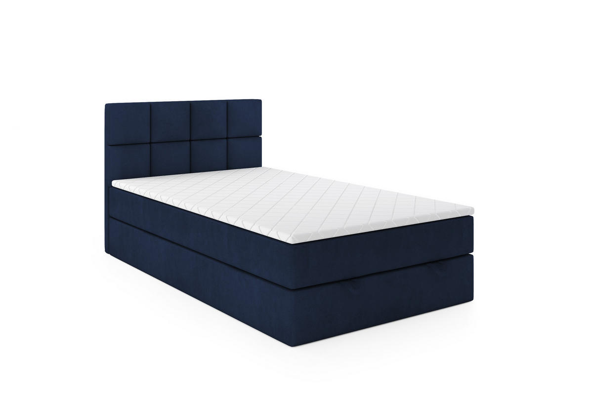 BOXBETT OLAF 100 x 200 Dunkelblau - Dunkelblau, Textil/Metall (100/200cm)