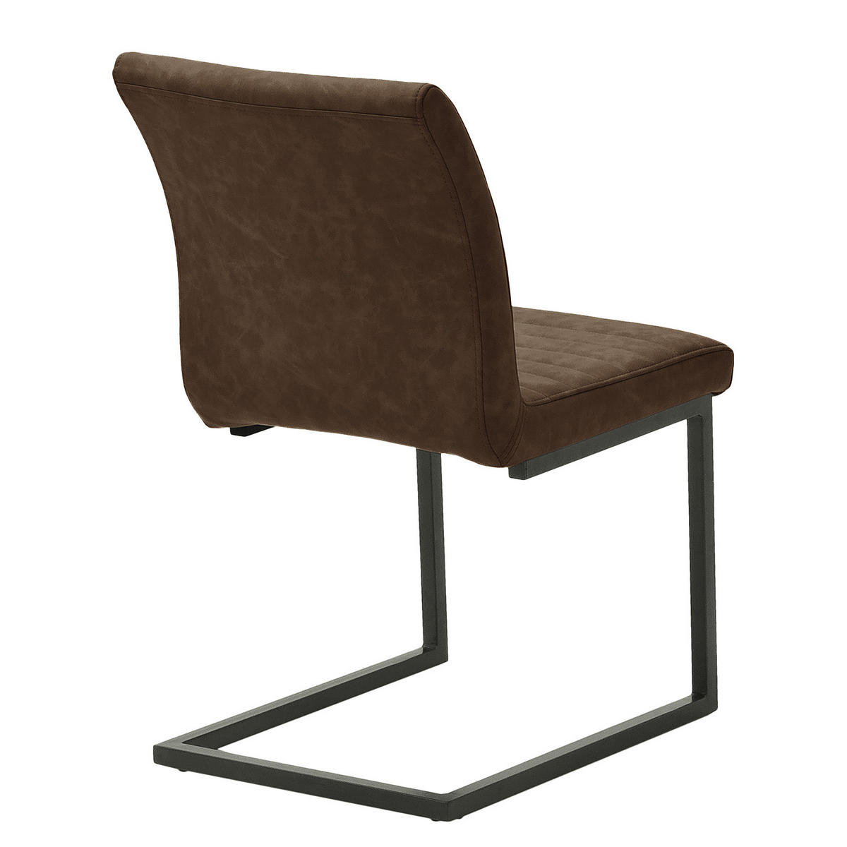 FREISCHWINGER - 2er-Set - Vintage Kunstleder - Schwarz/Braun, Kunststoff/Metall (47/86/63cm) - home24
