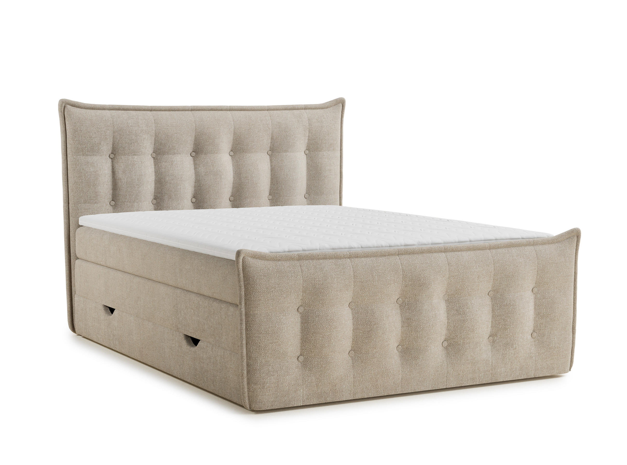 Maison de Reve Boxspringbett Beige 200x200 cm
