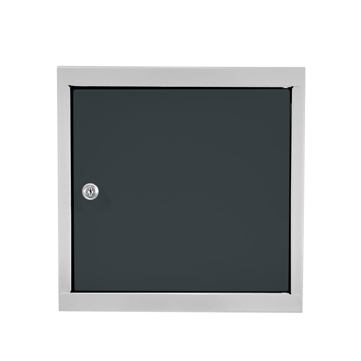 SCHLIESSFACHWÜRFEL Blocky mit Zylinderschloss + 2 Schlüssel 40x40x40cm Lichtgrau/Anthrazitgrau - Anthrazit/Grau, Metall (40/40/40cm) - PROREGAL