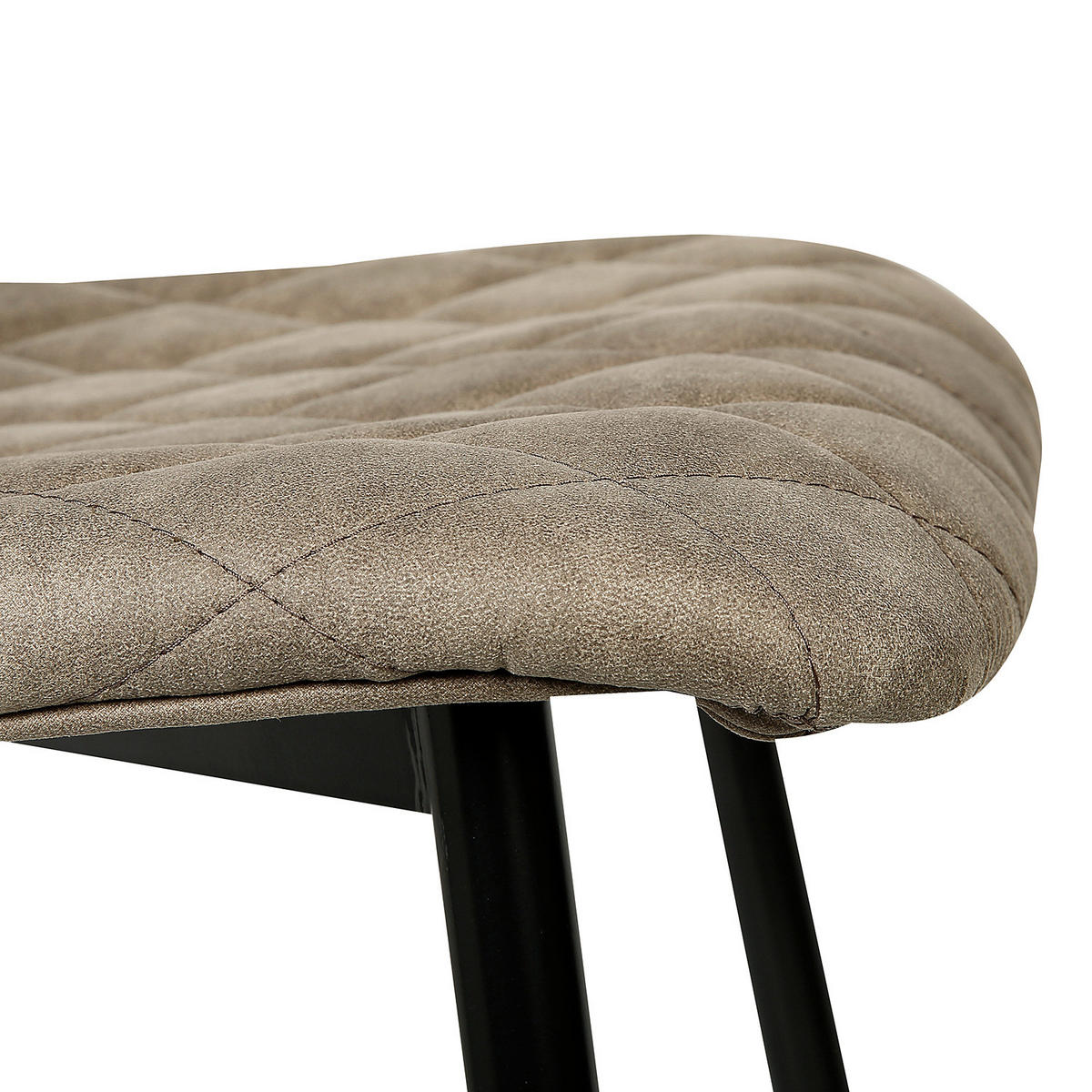 POLSTERSTUHL - Schwarz/Cappuccino, Textil/Metall (45/85/51cm) - home24