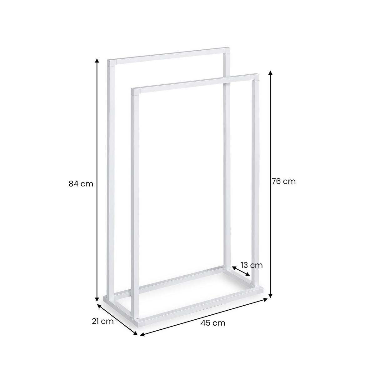 HANDTUCHHALTER MAILO weiß - Weiß, Metall (45/84/21cm) - IDIMEX